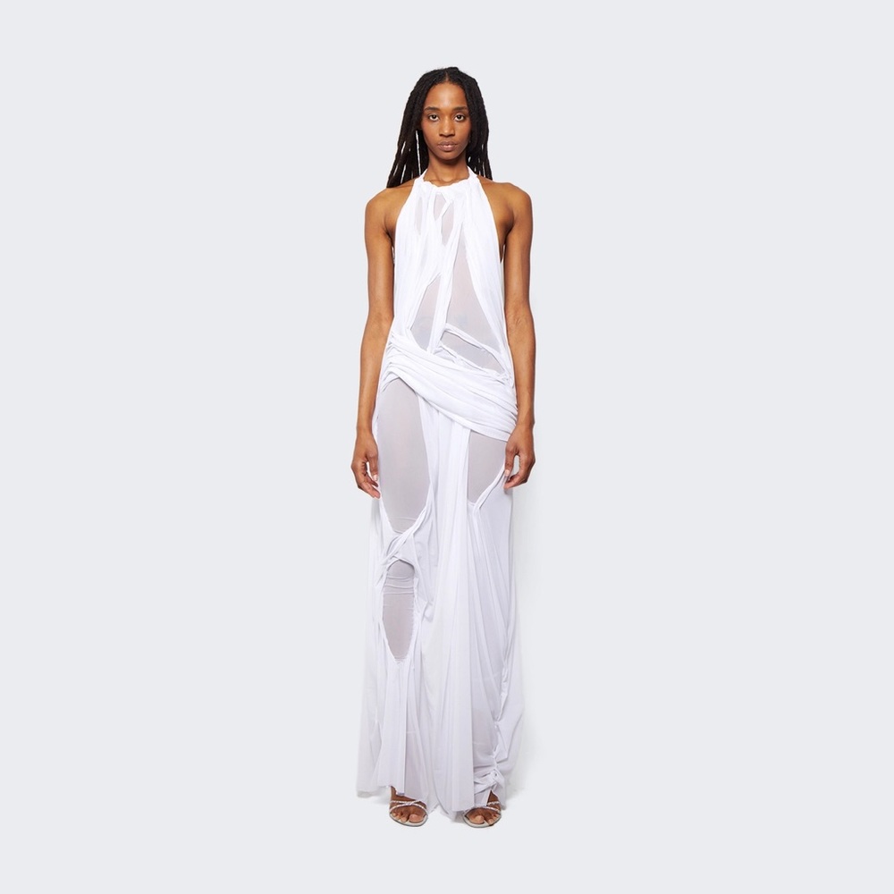 Di Petsa Long Wetlook Dress
